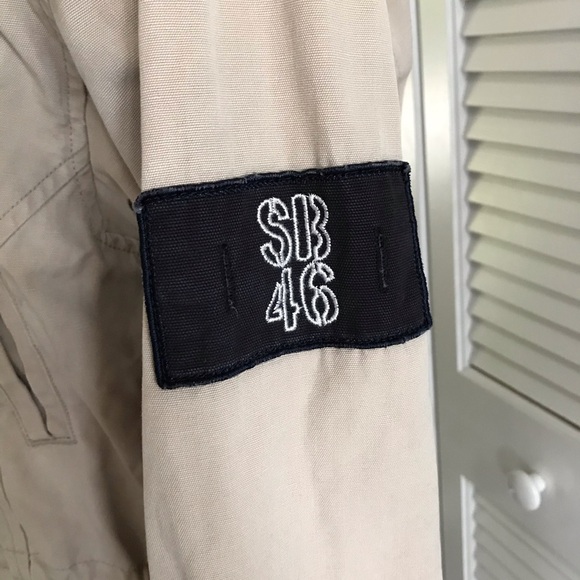 Sebago Women’s Zip Front Hooded Jacket Women’s Cotton Anorak Tan Coat Size Large - Picture 5 of 11